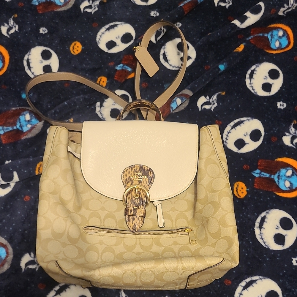 Coach Beige Bookbag